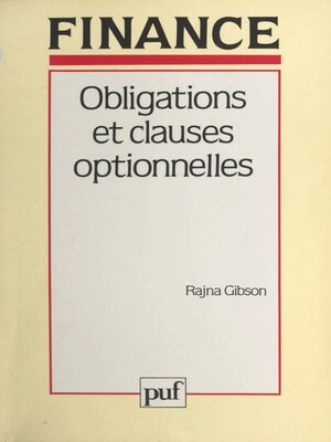 cover image of Obligations et clauses optionnelles